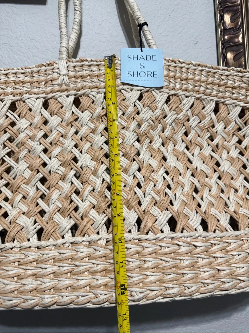 Shade & Shore Natural Woven Straw Tote Bag